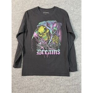 Vitriol "Sweet Dreams" Grim Reaper Long sleeve shirt Men's Small Black Graphic‎